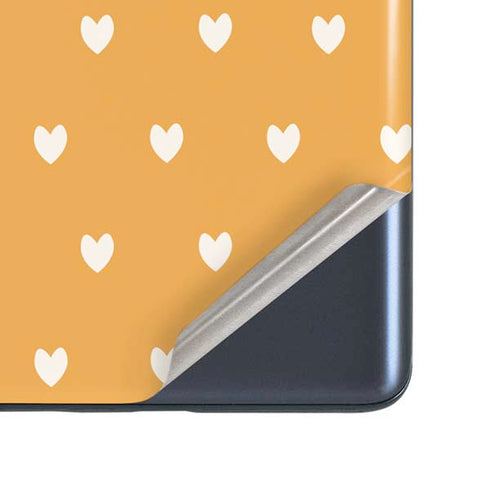 Yellow and White Hearts Galaxy S20 Fan Edition Skin